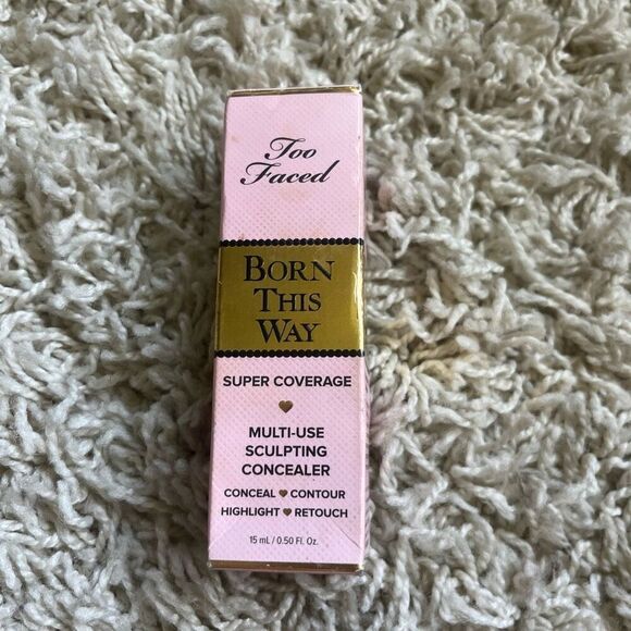 NIB Too Faced Born This Way Super Coverage Multi-Use Concealer Color- Nude .50 F - Picture 2 of 7